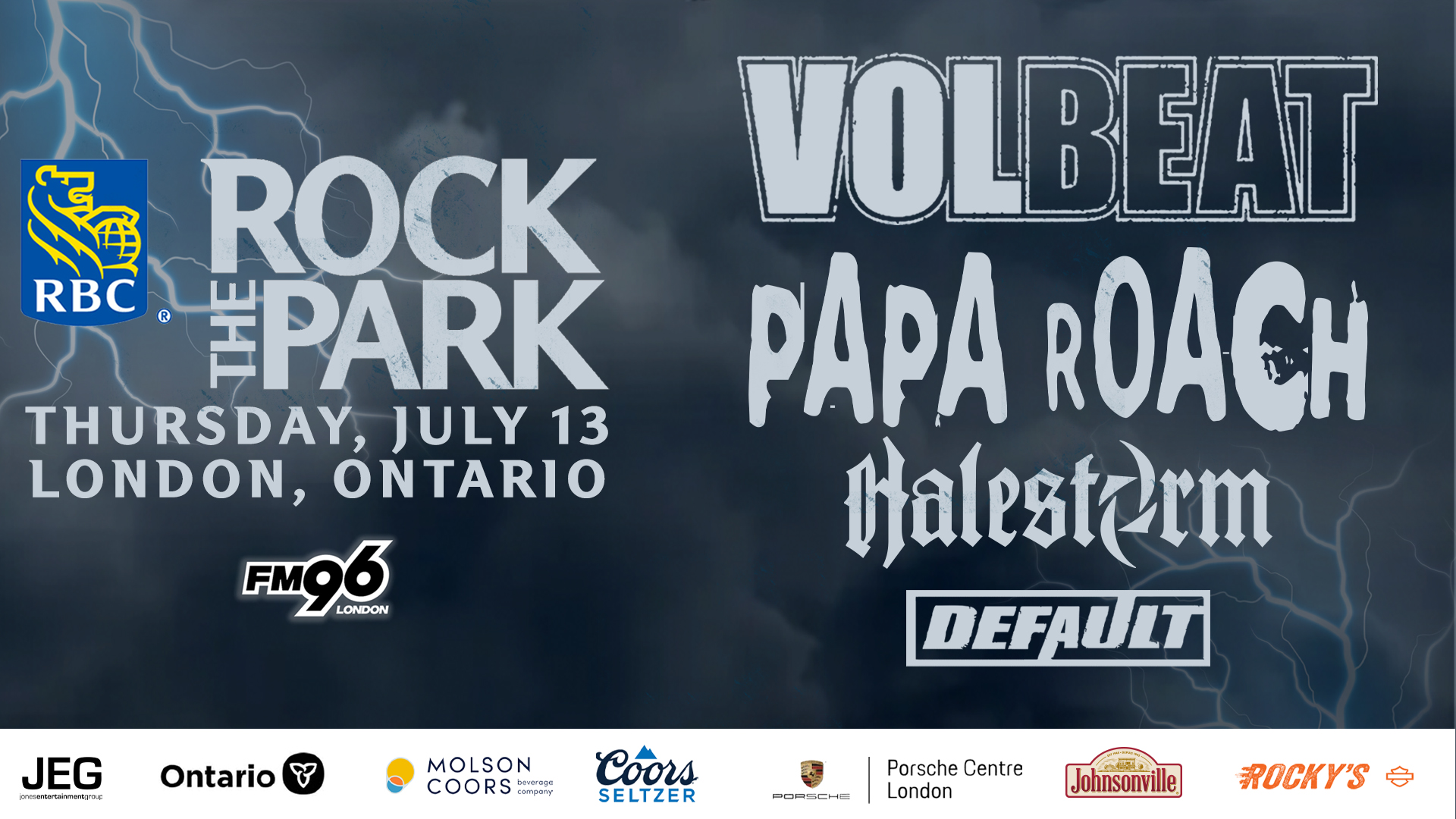 Rock the Park July 13 FM96 London
